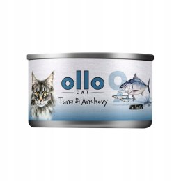 Ollo Cat nr 9 Tuna & Anchovy in broth 70g
