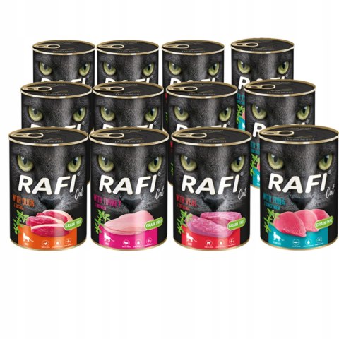 Rafi Cat Dolina Noteci Tuńczyk Cielęcina Kaczka 12x400 ULUBIONE SMAKI