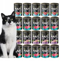 Rafi Cat Sterilised Tuńczyk JAGNIĘCINA KRÓLIK 12x400 ULUBIONE SMAKI