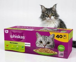 Whiskas 40x85 sasz woł/kur/tuń/gal mix smaków