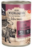 Wiejska Zagroda Dzik z wołowiną 400g Leśne smaki