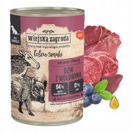 Wiejska Zagroda Dzik z wołowiną 400g Leśne smaki