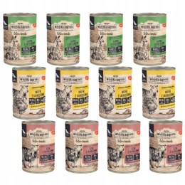 Wiejska Zagroda Leśne Smaki Pies Dzik Indyk z Jagnięciną 12X400g puszka