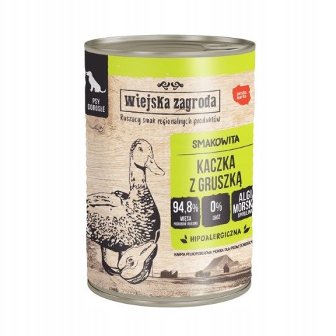 Wiejska Zagroda MIX SMAKÓW Indyk z królikiem Kaczka z gruszką 12x400g Jeleń