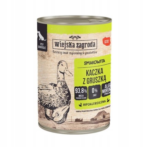 Wiejska Zagroda MIX SMAKÓW Indyk z królikiem kaczka z gruszką 12x400g Hipo