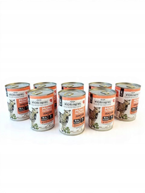 Wiejska Zagroda MONOBIAŁKOWA DLA SZCZENIĄT JAGNIĘCINA ZESTAW 6x400G