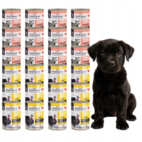 Wiejska Zagroda SZCZENIAKA INDYK JAGNIĘCINA 24x400 Monoproteinowe Hypo