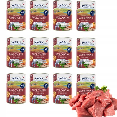 BALTICA Monobiałkowa WOŁOWINA 12x400 MOKRA KARMA