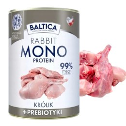 BALTICA NUTRACEUTIC MONOBIAŁKOWA KARMA DLA PSA KRÓLIK 400G PUSZKA MOKRA