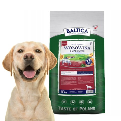 BALTICA SR karma dla psa wołowina z warzywami 12kg DLA DUŻYCH RAS
