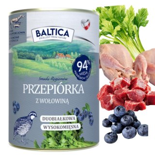 BALTICA Smaki Regionów Przepiórka z wołowina 400G duoproteinowa