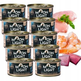 MOONLIGHT DINNER Nr2 ZESTAW TUŃCZYK KURCZAK KREWETKI 10X80g