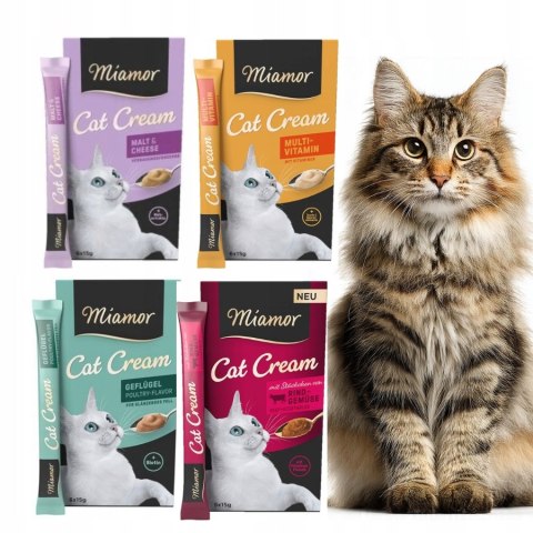 Miamor Cat Snack Creams MIX 4 pasty przysmak dla kota