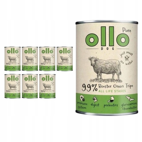 Ollo karma mokra BOOSTER ZIELONE ŻWACZE 8x400g