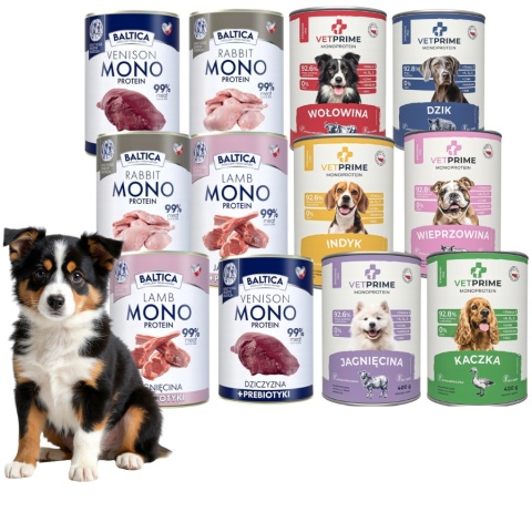 Baltica Nutraceutic 12x400 MONOBIAŁKOWA lamb rabbit ZESTAW VETPRIME MONO