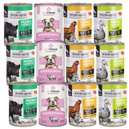 Wiejsjka Zagroda Mix MONO smaków dla psa dorosłego 12X400