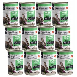 Wiejska Zagroda KRÓLIK Monobiałkowa karma dla psa ALERGIKA 12x400