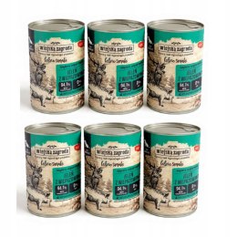 ZESTAW Wiejska Zagroda Leśne smaki Pies Jeleń z wieprzowiną 6X400g puszka