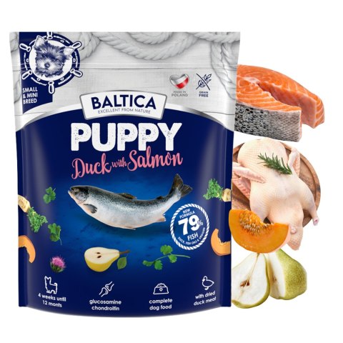 BALTICA EXCELLENT PUPPY Duck&Salmon kaczka łosos dla szczeniąt XS/S 1kg