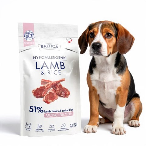BALTICA NUTRACEUTIC Hypoallergenic Lamb & Rice M 3kg