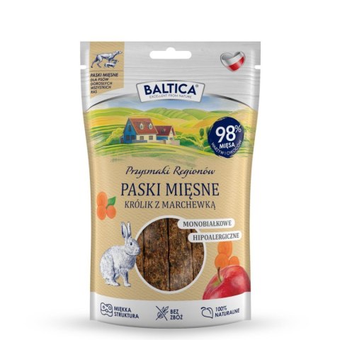 BALTICA PRZYSMAKI REGIONÓW Mięsne paski Królik z marchewką 90g