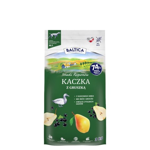 BALTICA Smaki Regionów ADULT Kaczka z gruszką M/L 3kg