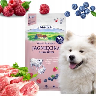 BALTICA Smaki Regionów Jagnięcina królik M/L 3kg ŚREDNIE DUŻE RASY