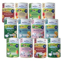 BALTICA monobiałkowa karma 12x400g karma mokra dla psa MIX smaków
