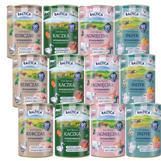 Baltica karma dla kota 12x400g zestaw 4 smaki mokra bez zbóż