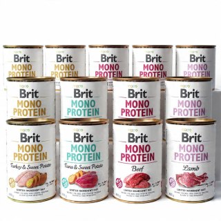 Brit Mono Protein MIX 16x400g Karma Mokra Monobiałkowa dla Psa Alergia