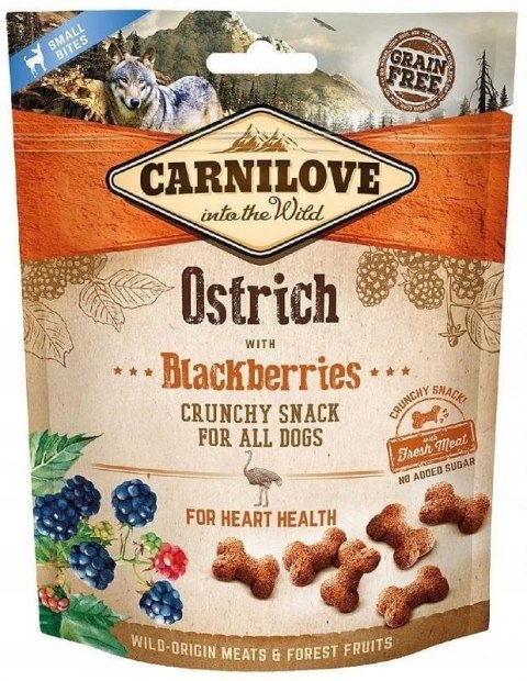 Carnilove Crunchy Snack Ostrich + Blackberries 200 g przysmaki dla psa