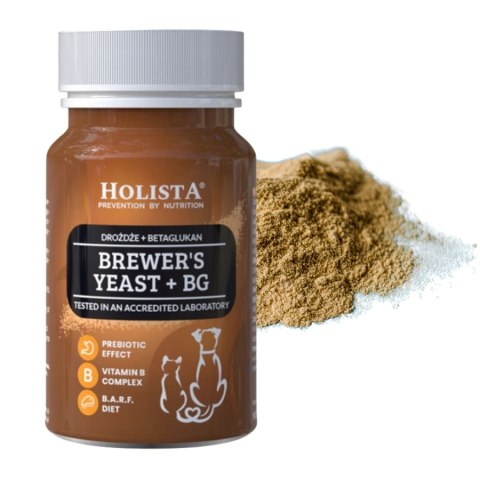 HOLISTA BREWER'S YEAST + BETA GLUTAN DROŻDŻE BROWARNICZE 90tab DLA PSA KOTA