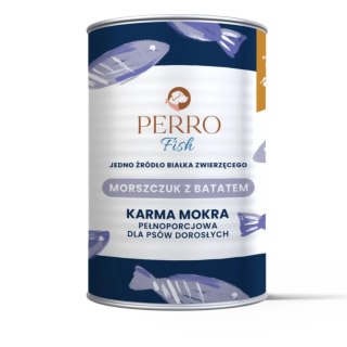 Karma Mokra dla Psa Perro Morszczuk z Batatem 400g Monobiałkowa Bez Zbóż