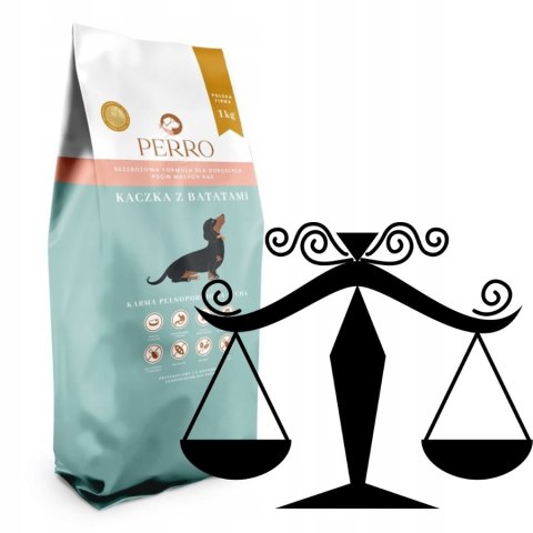 NA WAGĘ Perro kaczka z batatami małe rasy sucha karma dla psów z alergią 1 kg