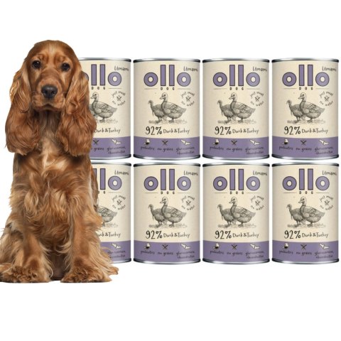 OLLO Umami Kaczka i Indyk karma mokra dla psów 8x400g