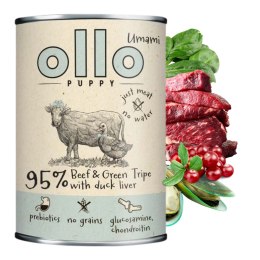Ollo Umami Puppy Wołowina i Żwacze 400g puszka dla szczeniaka