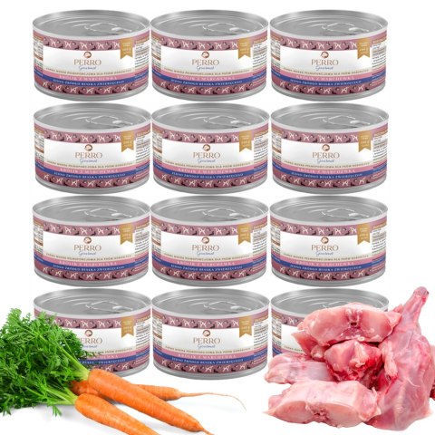 PERRO Gourmet Królik z marchewką dla psów dorosłych 12x200 g