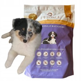 PERRO Karma Bezzbożowa Wołowina z Batatami Junior 1kg dla Psa