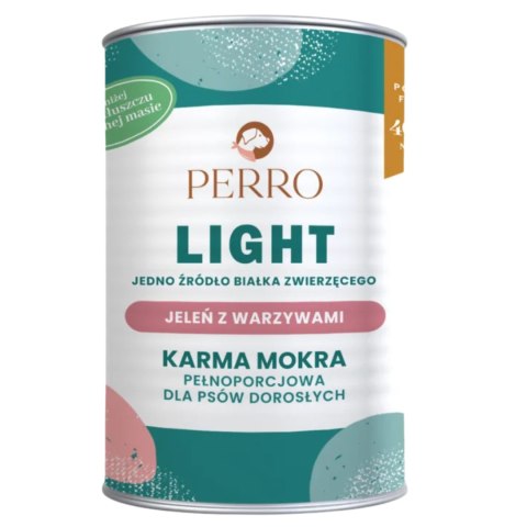 PERRO LIGHT PAKIET PRÓBNY ZESTAW SMAKÓW 4X400 JELEŃ JAGNIĘCINA KACZKA