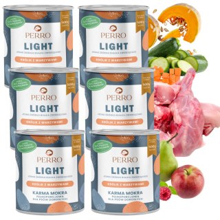 PERRO Light Królik warzywa 800g karma mokra dla psa monobiałkowa 6X800