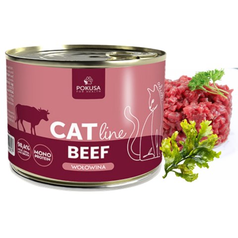 POKUSA CatLine - wołowina - karma mokra dla kotów dorosłych 200 g