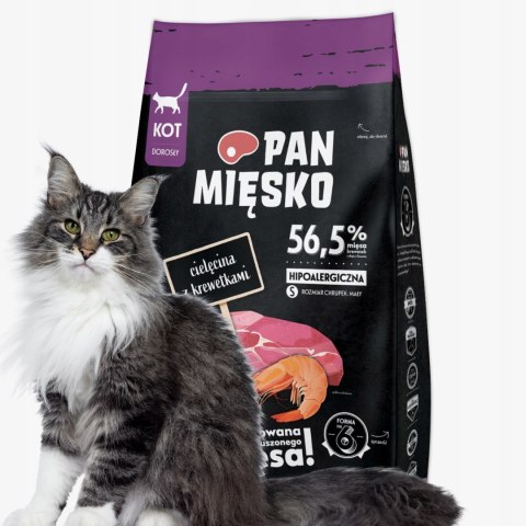 Pan Miesko CIELĘCINA Z KREWETKAMI 5KG PYSZNA KARMA