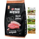 Pan Mięsko Karma cielęcina z indykiem chrupki M 20kg + próbki
