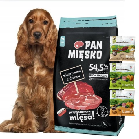 Pan Mięsko Karma sucha dla psa Wieprzowina z dzikiem (dorosły) chrupki XL 3k