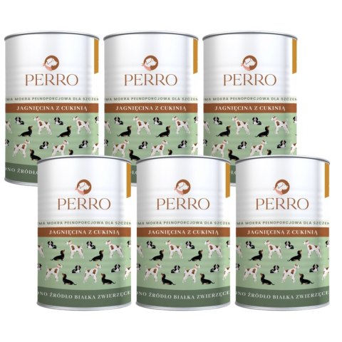 Perro JUNIOR Jagięcina z cukinią 6x400g dla szczeniąt
