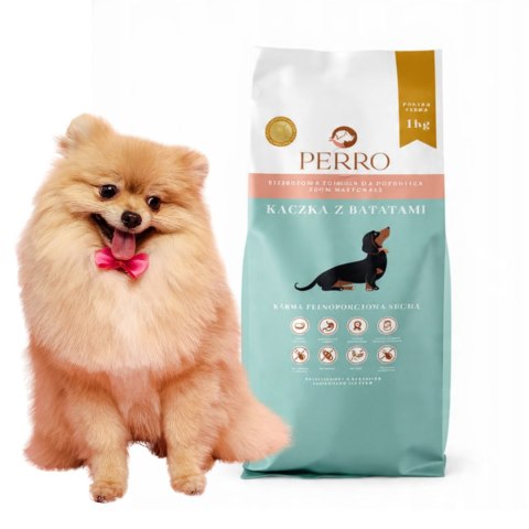 Perro kaczka z batatami małe rasy sucha karma dla psów z alergią 1 kg