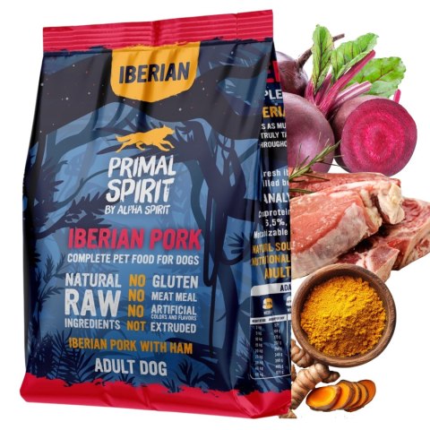 Primal Spirit Iberian Pork Karma półmiękka dla psa 1kg bez kurczaka