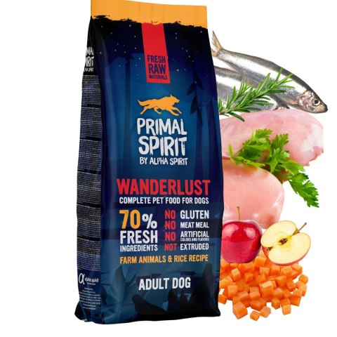 Primal Spirit Wanderlust 12kg pyszna półmiękka karma dla psa
