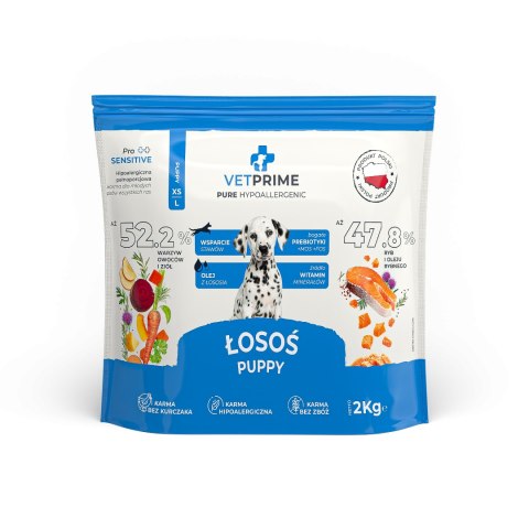 VETPRIME Łosoś Puppy 2kg karma dla szczeniąt wszystkich ras