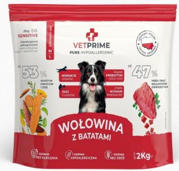 VETPRIME Wołowina z Batatami Karma dla Psa M/L Średnie Duże Rasy 2KG